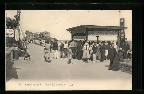 AK Saint-Aubin, La Pierre a Poissons