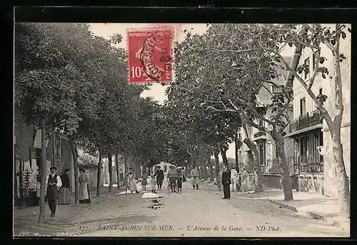 AK Saint-Aubin-sur-Mer, L`Avenue de la Gare