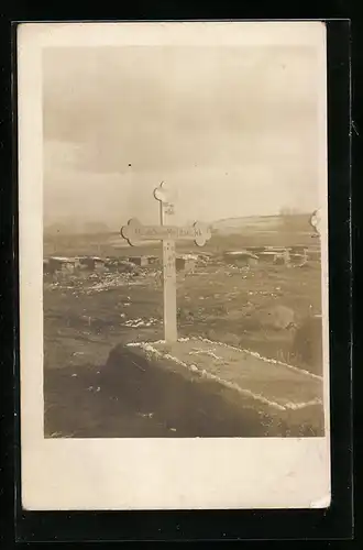 AK Kriegsgrab des Musk. Gottlieb Majewski, gefallen 1917