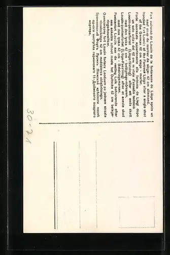 AK Lüttich, Wirkung eines deutschen 42-Geschosses auf das Fort Loucin