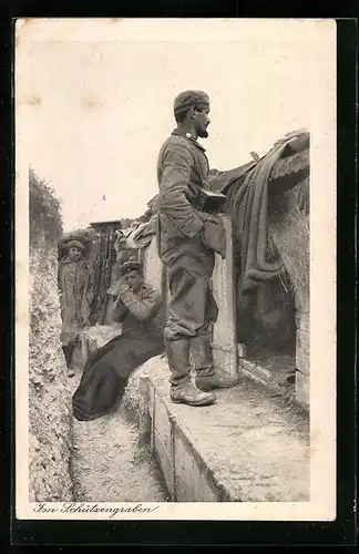 AK Beobachtungsposten im Schützengraben