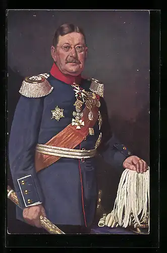 Künstler-AK Generalfeldmarschall v. d. Goltz in Uniform