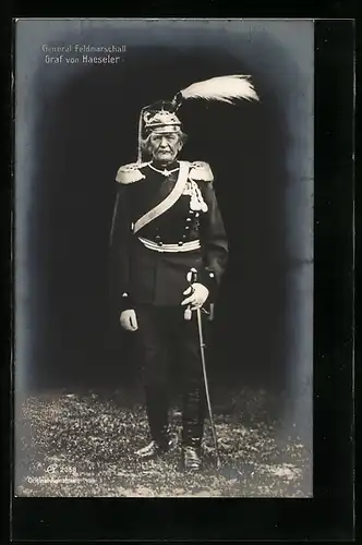 AK Heerführer Generalfeldmarschall Graf von Haeseler in Uniform