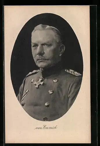 AK Heerführer von Emmich in seiner Uniform