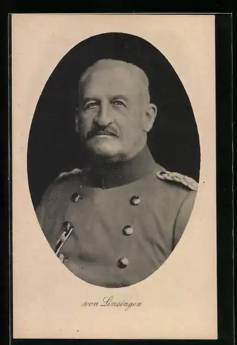 AK Uniformierter Heerführer von Linsingen