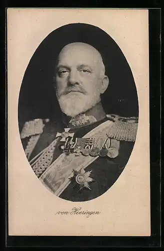 AK Heerführer, Portrait General von Heeringen in Paradeuniform