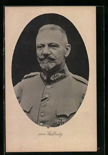 AK Heerführer von Gallwitz in Uniform