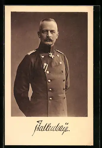 AK Heerführer von Falkenhayn in Uniform mit Orden