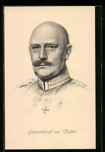AK Generaloberst von Moltke mit Schnurrbart