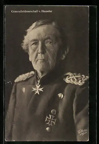 AK Generalfeldmarschall v. Haeseler mit Eisernem Kreuz