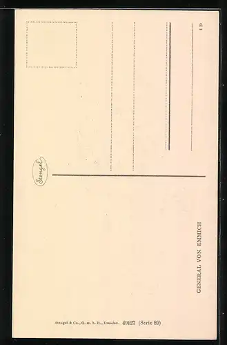 AK Portrait von General von Emmich in Uniform mit Orden