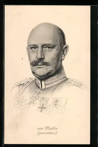 AK Heerführer Generaloberst von Moltke in Uniform