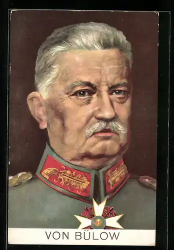 Künstler-AK General von Bülow in Uniform