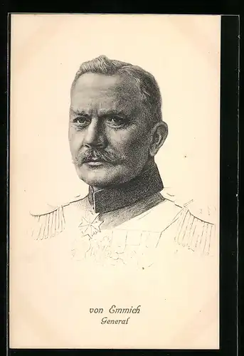 AK Portrait von General von Emmich in Uniform mit Orden