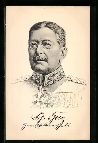 AK Generalfeldmarschall von der Goltz mit Pour le Merite