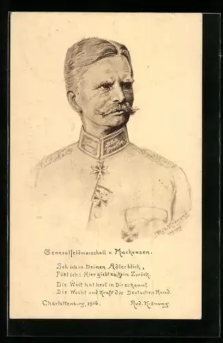 Künstler-AK Generalfeldmarschall von Mackensen