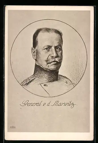 Künstler-AK General v. d. Marwitz in Uniform