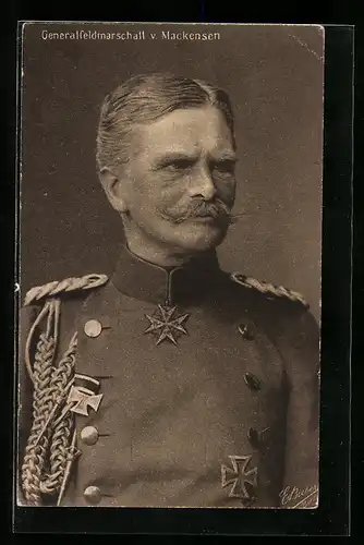 AK Heerführer Generalfeldmarschall v. Mackensen in Uniform