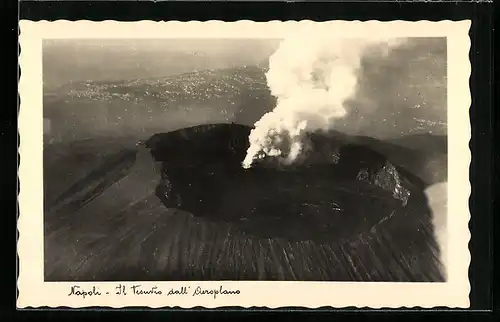 AK Napoli, Il Vesuvio visto dall`Aeroplano, Vulkan