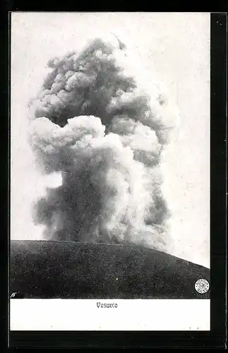 AK Vesuvio, Ausbruch des Vulkans Vesuv
