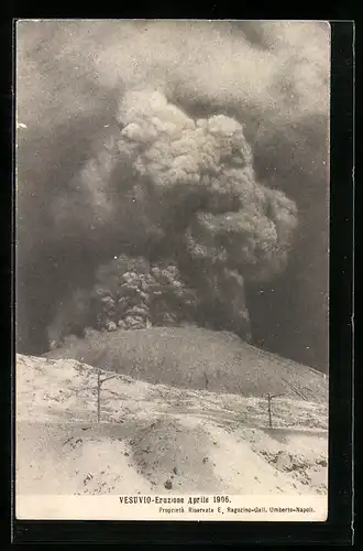 AK Vesuvio Eruzione Aprile 1906