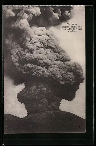 AK Vesuvio, Eruzione Aprile 1906..., Vulkanausbruch