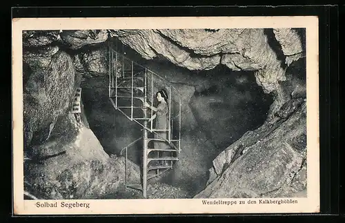 AK Segeberg, Wendeltreppe zu den Kalkberghöhlen