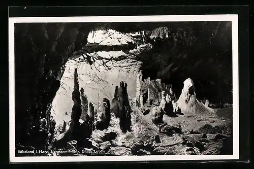 AK Rübeland, Hermannshöhle, Blaue Grotte