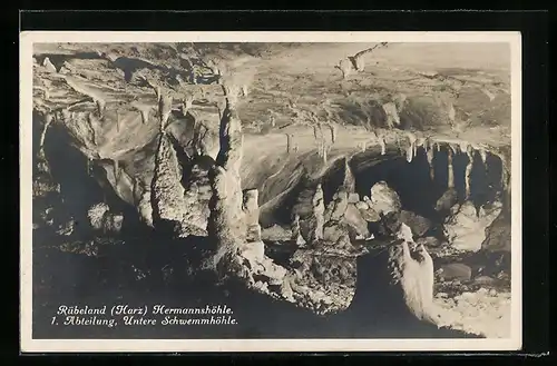 AK Rübeland, Hermannshöhle, 1. Abteilung, Untere Schwemmhöhle