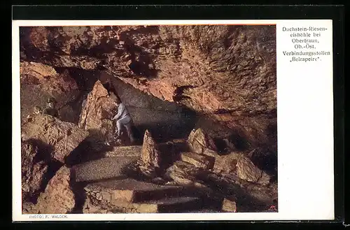 AK Obertraun, Dachstein-Rieseneishöhle - Verbindungsstollen Belrapeire