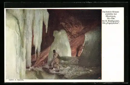 AK Obertraun, Dachstein-Rieseneishöhle, Im II. Eisabgrund, Die Orgelpfeifen