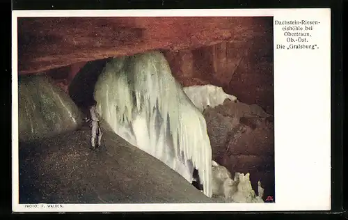 AK Obertraun, Dachstein-Rieseneishöhle - Die Gralsburg