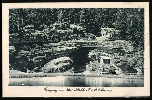 AK Fränkische Schweiz, Eingang zur Teufelshöhle