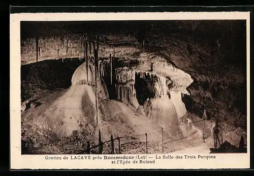 AK Grottes de Lacave pres Rocamadour, La Salle des Trois Parques et l`Epee de Roland