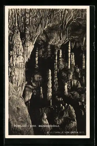 AK Rübeland i. Harz, Baumannshöhle, Säulenhalle