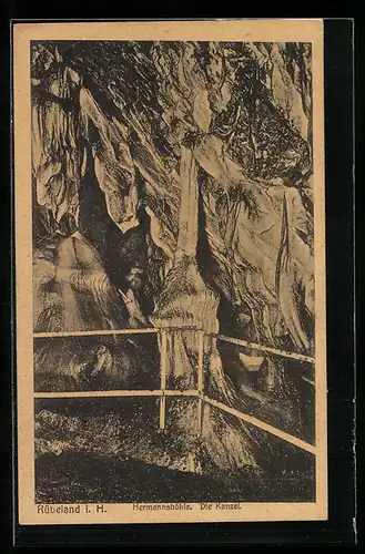 AK Rübeland /Harz, Hermannshöhle, Die Kanzel