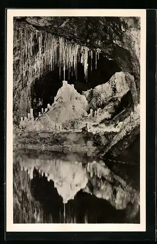 AK Saalfeld /Saale, Blick in die Feengrotte