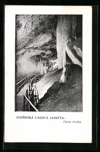 AK Dobsina, l'adova jaskyna, Dolná chodba, Eishöhle