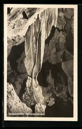 AK Rübeland i. Harz, Hermannshöhle, Das weisse Gewand