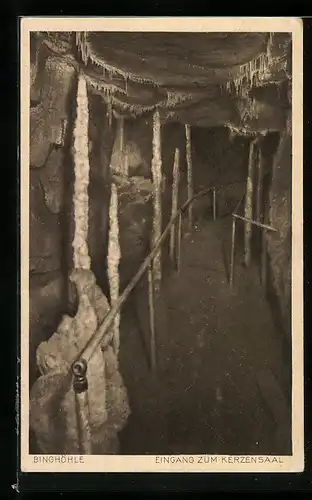 AK Streitberg, Binghöhle, Eingang zum Kerzensaal