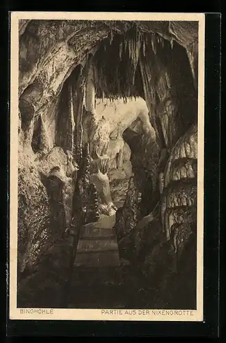 AK Streitberg, Binghöhle, Partie aus der Nixengrotte