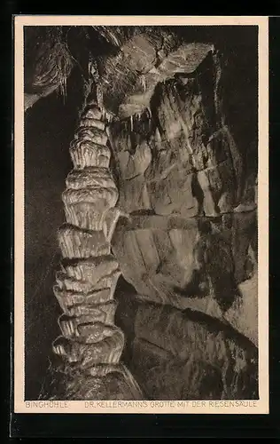 AK Streitberg, Binghöhle, Dr. Kellermann`s Grotte mit der Riesensäule