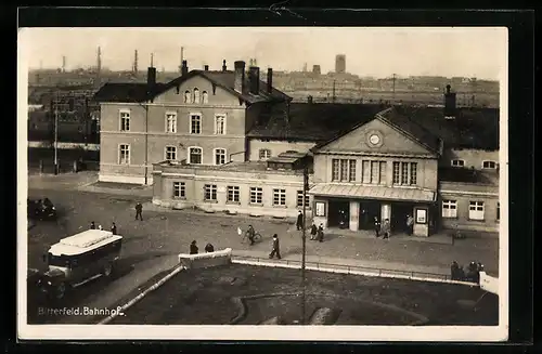 AK Bitterfeld, Sicht auf den Bahnhof