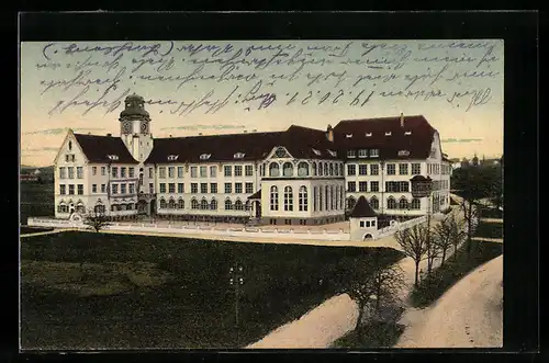 AK Konstanz-Petershausen, Blick zur Volksschule