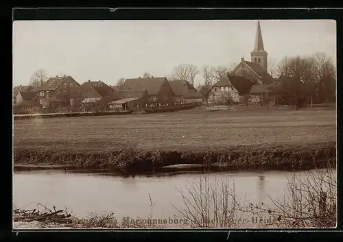 AK Hermannsburg i. Lüneburger Heide, Ortsansicht mit Kirche