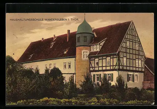 AK Wandersleben i. Thür., Blick auf die Haushaltungsschule
