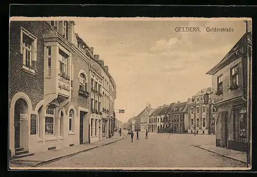 AK Geldern, Gelderstrasse mit Adler-Apotheke
