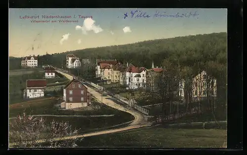 AK Niedernhausen i. Taunus, Villenviertel am Waldrand