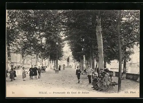 AK Tulle, Promenade du Quai de Baluze