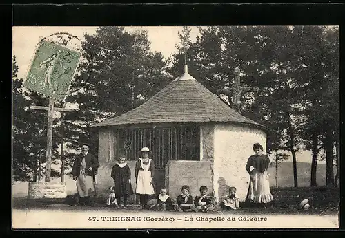 AK Treignac, La Chapelle du Calvaire